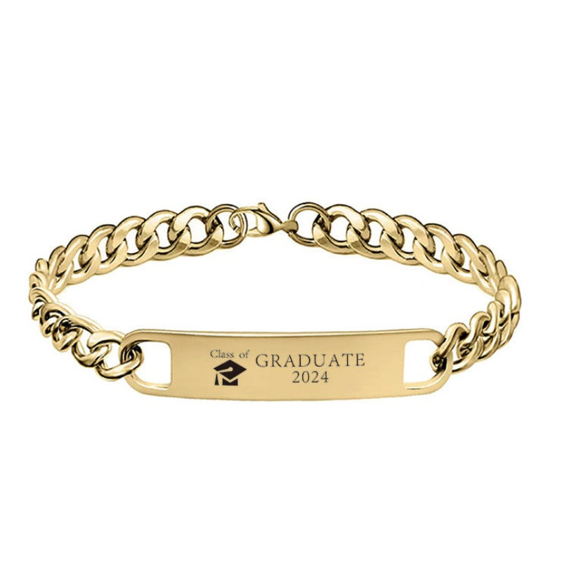 Wholesale Graduation Season Doctor Hat Stainless Steel Bracelet