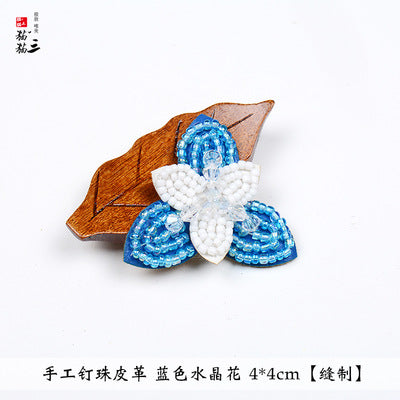 Wholesale DIY Handmade Beaded Cloth Patches Fish Flowers Leather Hat Clothes Decoration