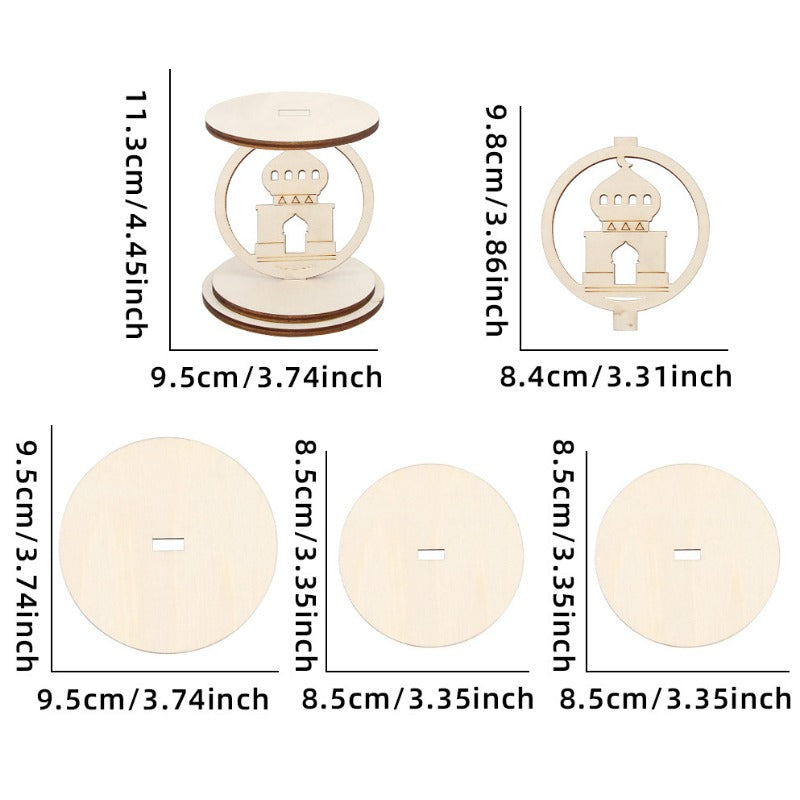 Wholesale of Wooden Three-dimensional Ornaments for Lent Candle Holders