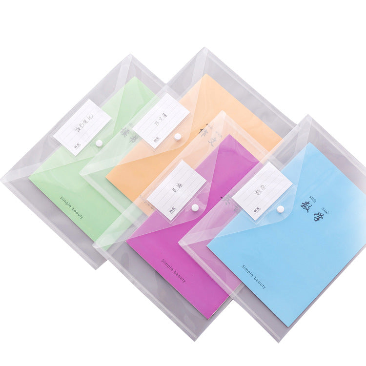 Wholesale PVC A4 Snap Button Document Bag