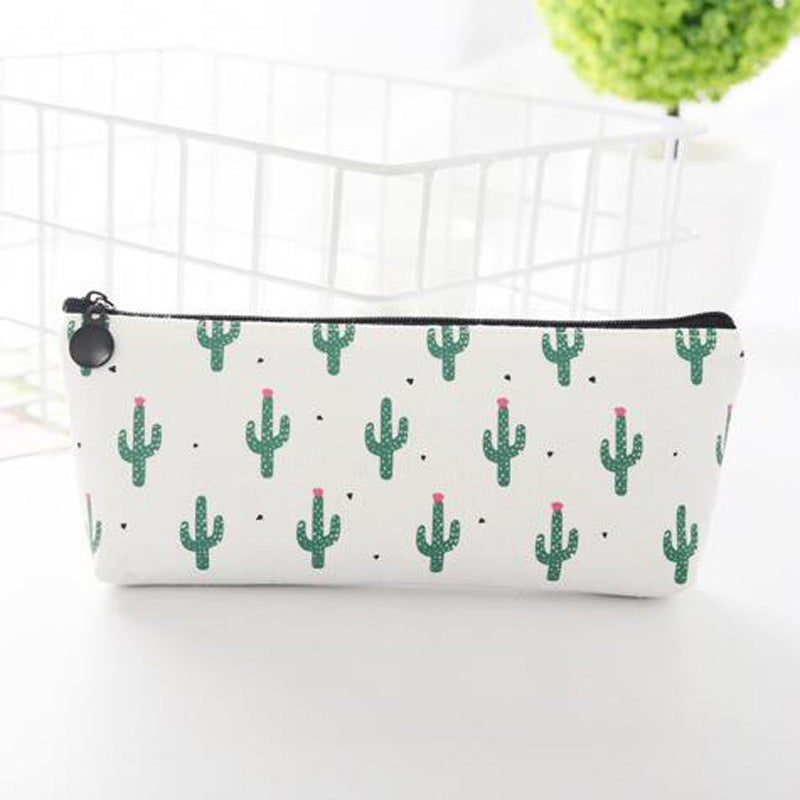 Wholesale Simple Canvas Cactus Pen Bag