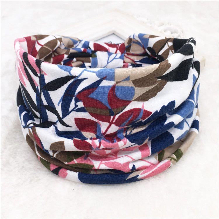 Wholesale Autumn and Winter Printed Hairband with Wide Ribbon Cotton Sports Yoga Hair Accessories