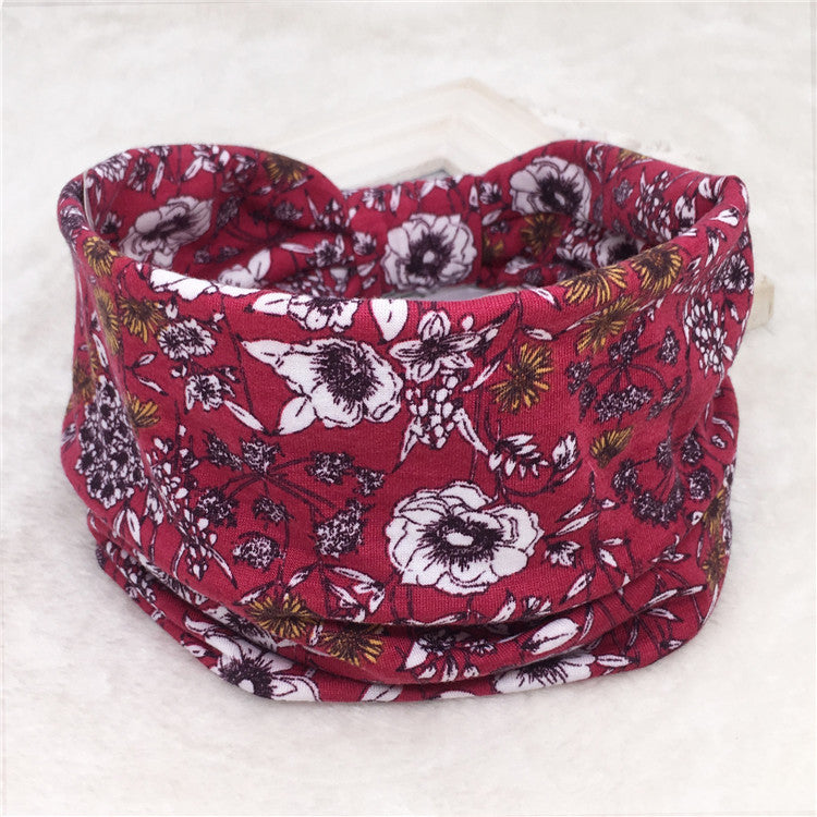 Wholesale Autumn and Winter Printed Hairband with Wide Ribbon Cotton Sports Yoga Hair Accessories
