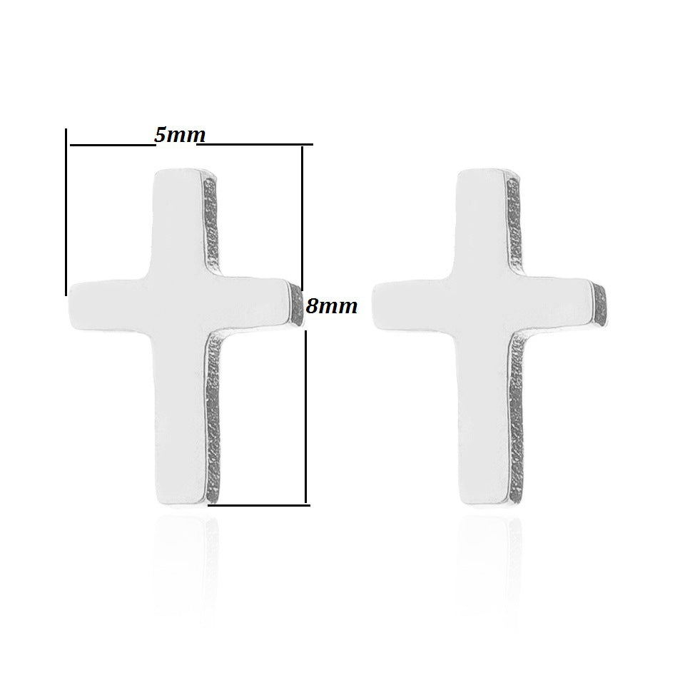 Wholesale Geometric cross earrings