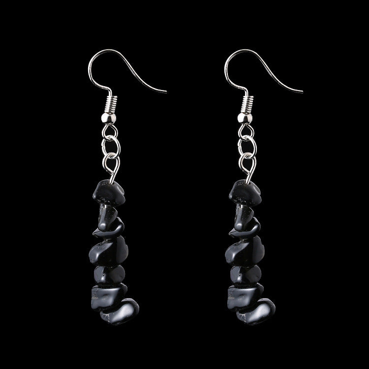 Wholesale Asian Hot Sale Irregular Natural Crystal Stone Beaded Earrings