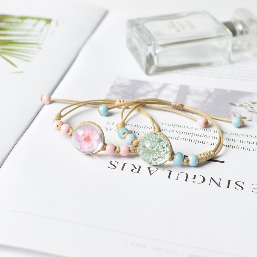 Wholesale Gypsophila Dried Flower Specimen Everlasting Flower Bracelet