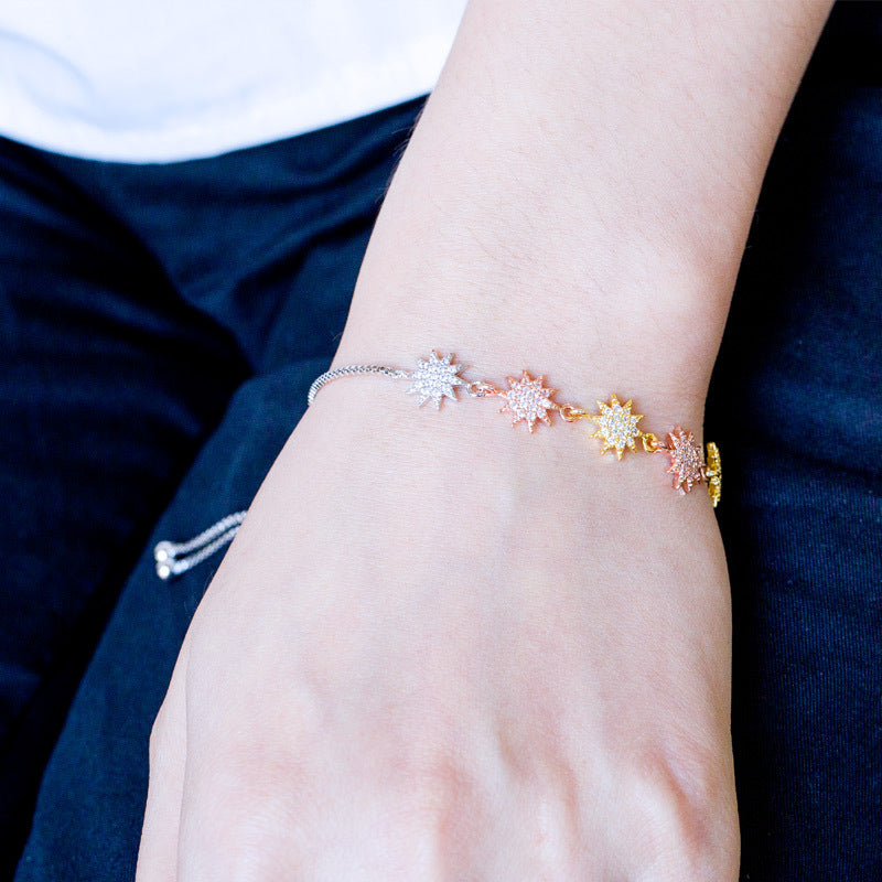 Wholesale Star Micro Inlaid Zircon Bracelets