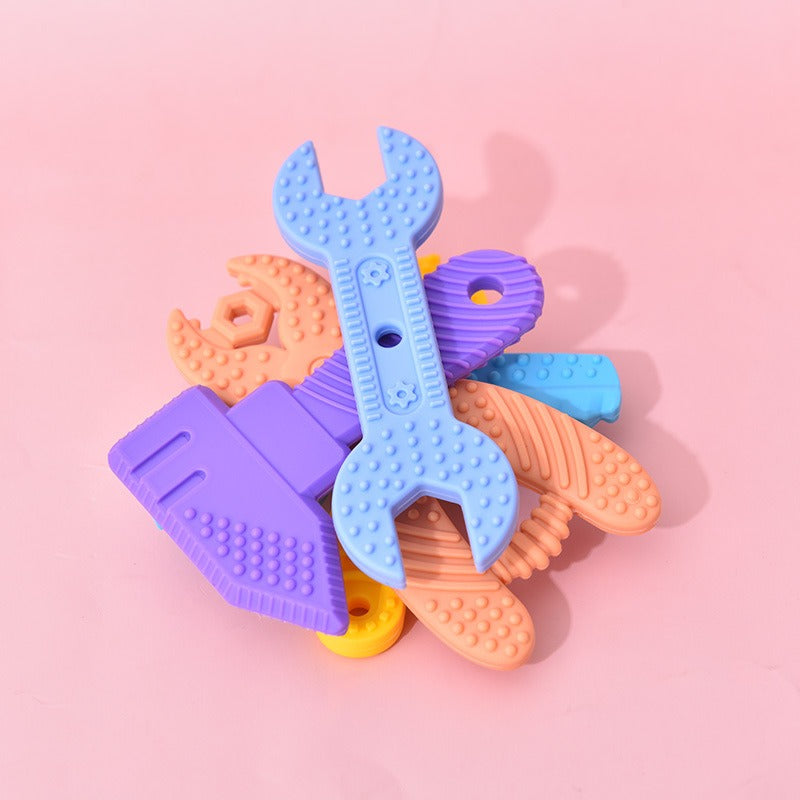 Wholesale Hammer Wrench Baby Silicone Molar Stick Cartoon Teether