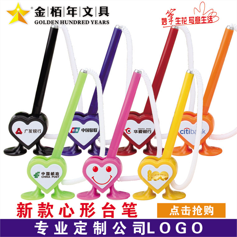 Wholesale Advertising Desk Printed A Fixed Counter Signature Pen