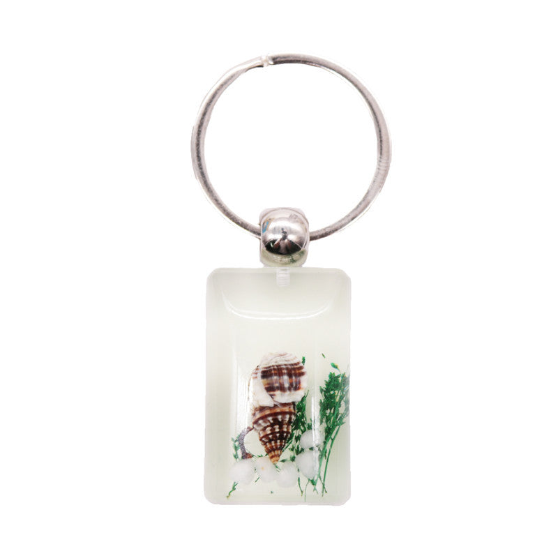 Wholesale 12pcs natural conch shell keychain