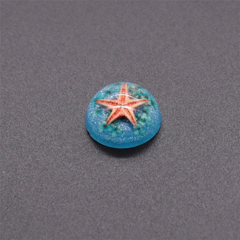 Wholesale 50pcs Natural Starfish Resin Glue Patch 18mm 20mm DIY Jewelry Accessories