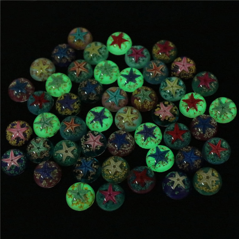 Wholesale 50pcs Natural Starfish Resin Glue Patch 18mm 20mm DIY Jewelry Accessories