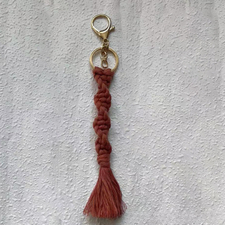 Wholesale Hand Woven Cotton Thread Keychain