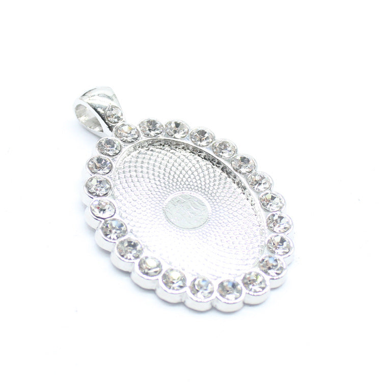 Wholesale 18*25mm Alloy Double-sided Rotating Necklace Bracelet Base