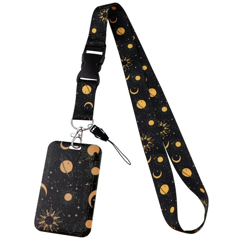 Wholesale Moon Buckle Mobile Phone Lanyard Brand Work Card Exhibition Card Bus Campus Cute Card Holder