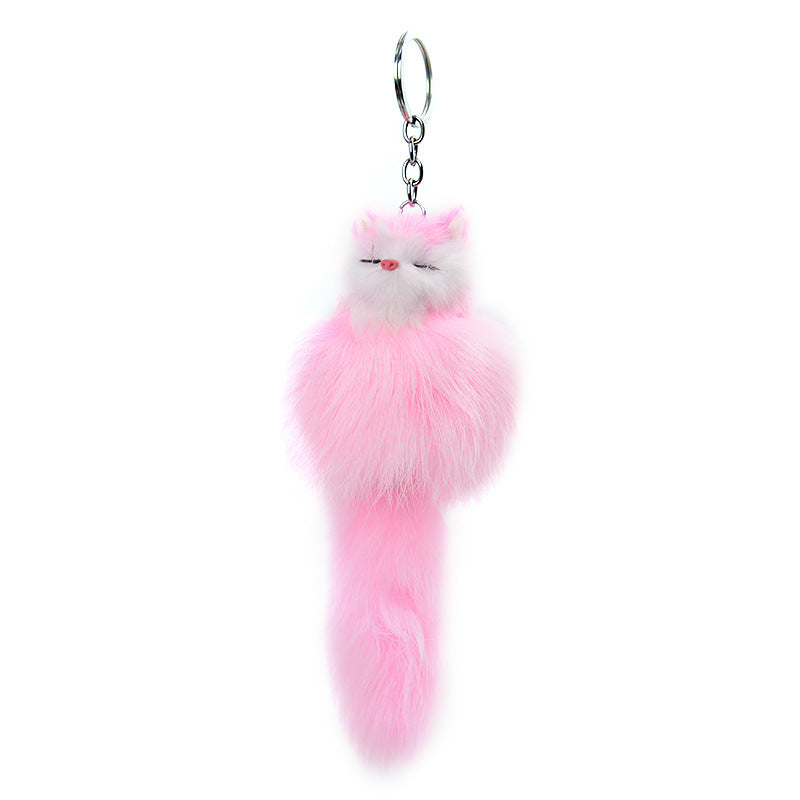 Wholesale Little Fox Car Pendant Plush Keychains