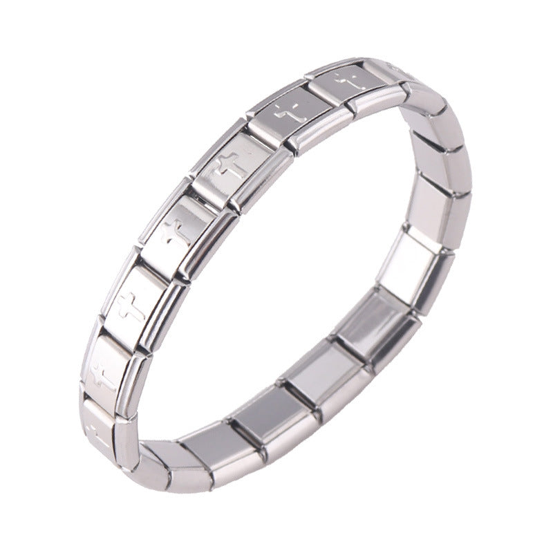 Wholesale Electroplated Stainless Steel Bracelet Stretch Bracelet Diy Material