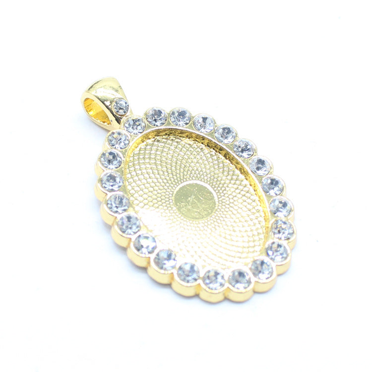 Wholesale 18*25mm Alloy Double-sided Rotating Necklace Bracelet Base