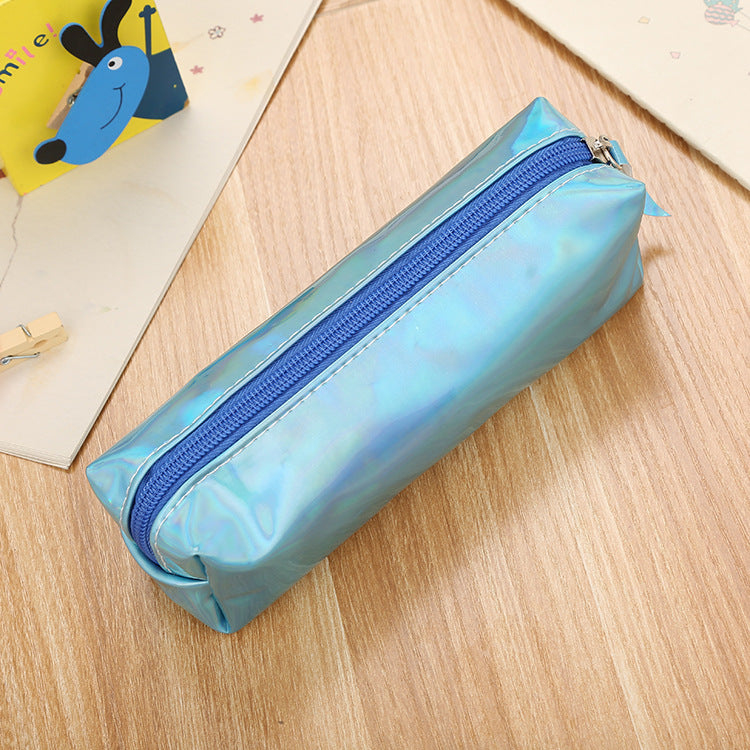 Wholesale Laser Colorful Leather Pen Bags with Large Capacity Pencil Bags