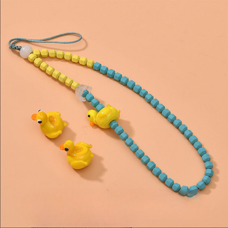 Wholesale 20PCS Little Yellow Duck Glass Beads