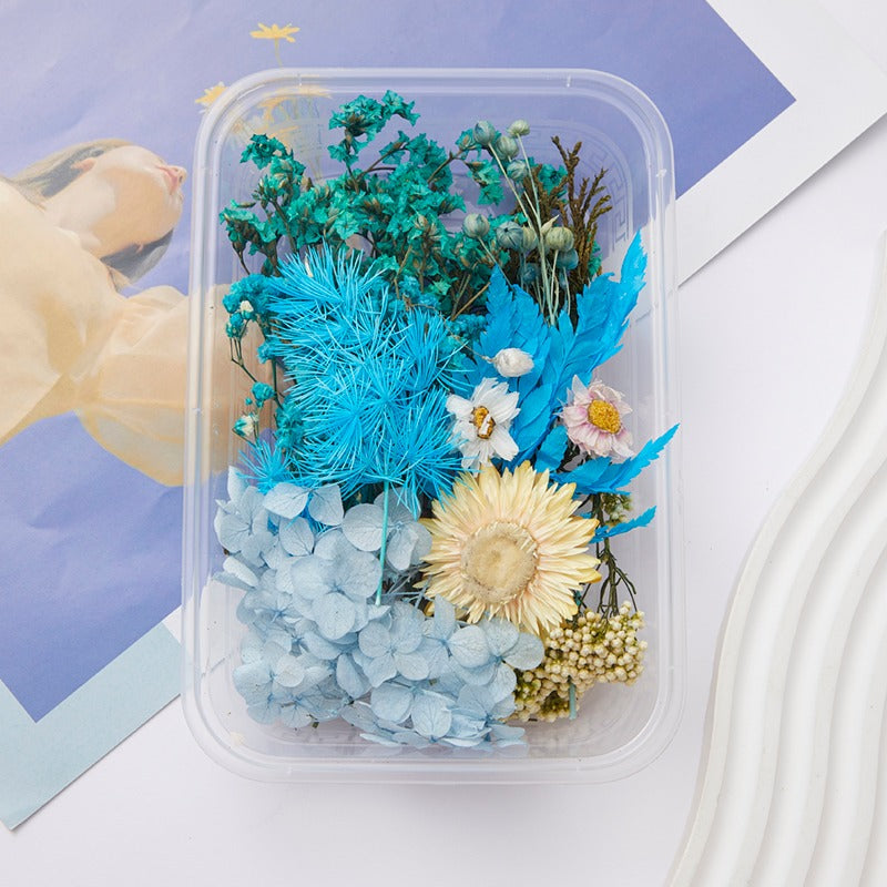 Wholesale DIY Handmade Mixed Dried Flowers Boxed Material Package Real Flowers Natural Air-dried Decorative Ornaments Dripping Glue Flower Material
