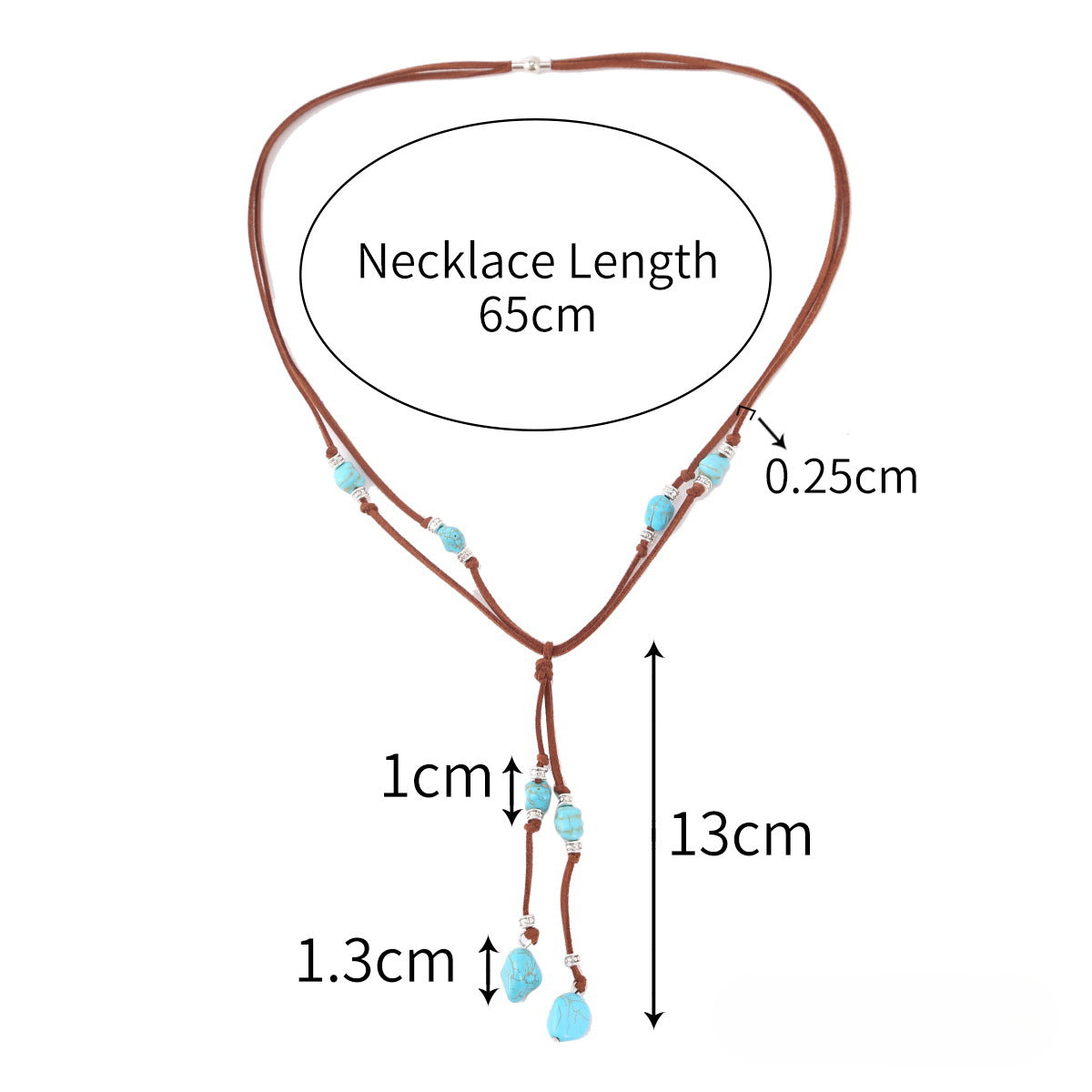 Wholesale Turquoise Pendant Vintage Leather Necklace