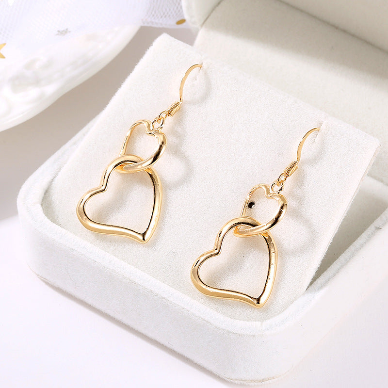 Wholesale of Medium To Long Length Love Alloy Earrings