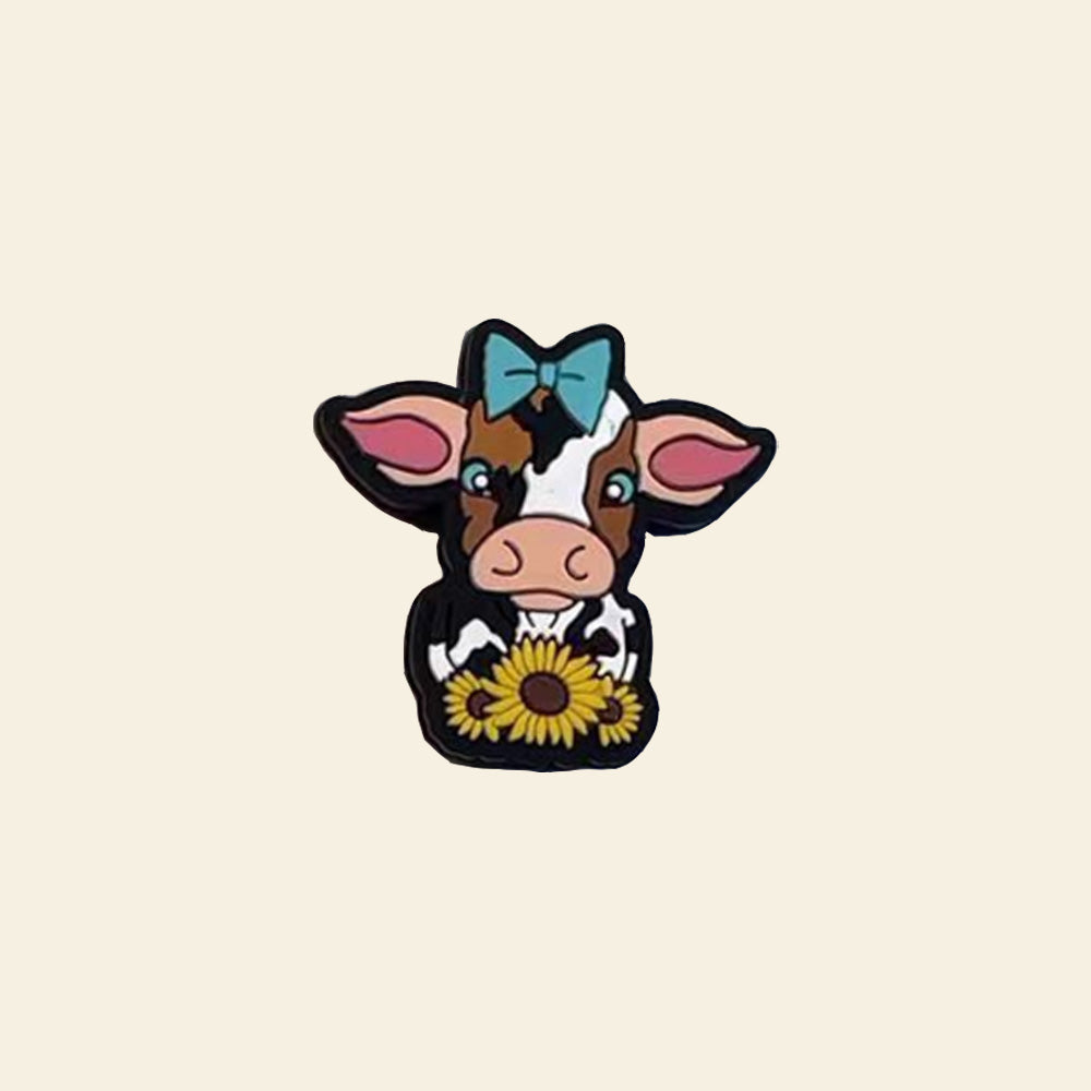 Wholesale 10 PCS Cartoon Cow Silicone Beads