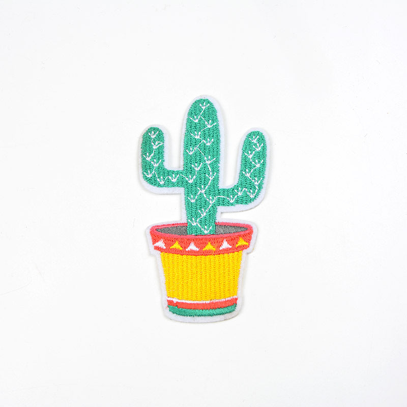 Wholesale DIY Embroidery Patches Cactus Clothes Hats Accessories