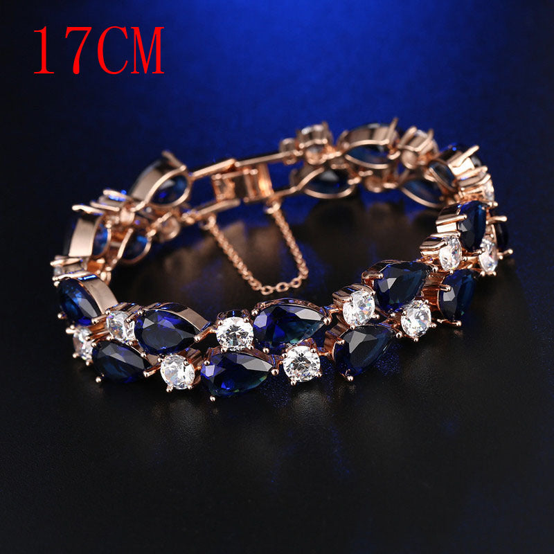 Wholesale Colorful Zircon Colorful Rose Gold Bracelet