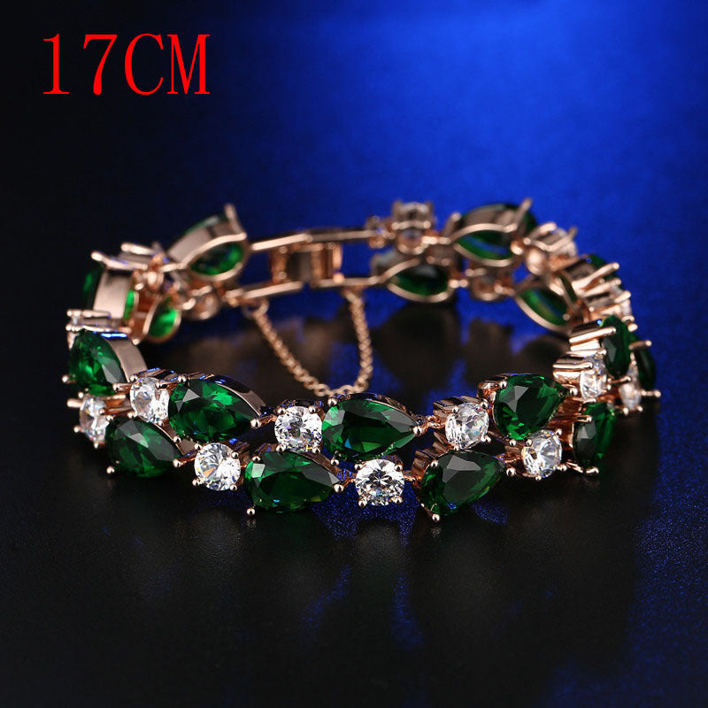 Wholesale Colorful Zircon Colorful Rose Gold Bracelet