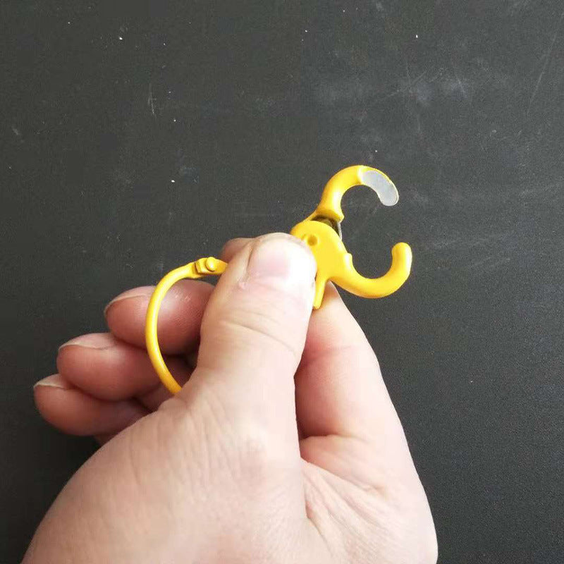 Wholesale 20pcs of Colored Painted Circular Alloy Buckle Keychain DIY Accessories