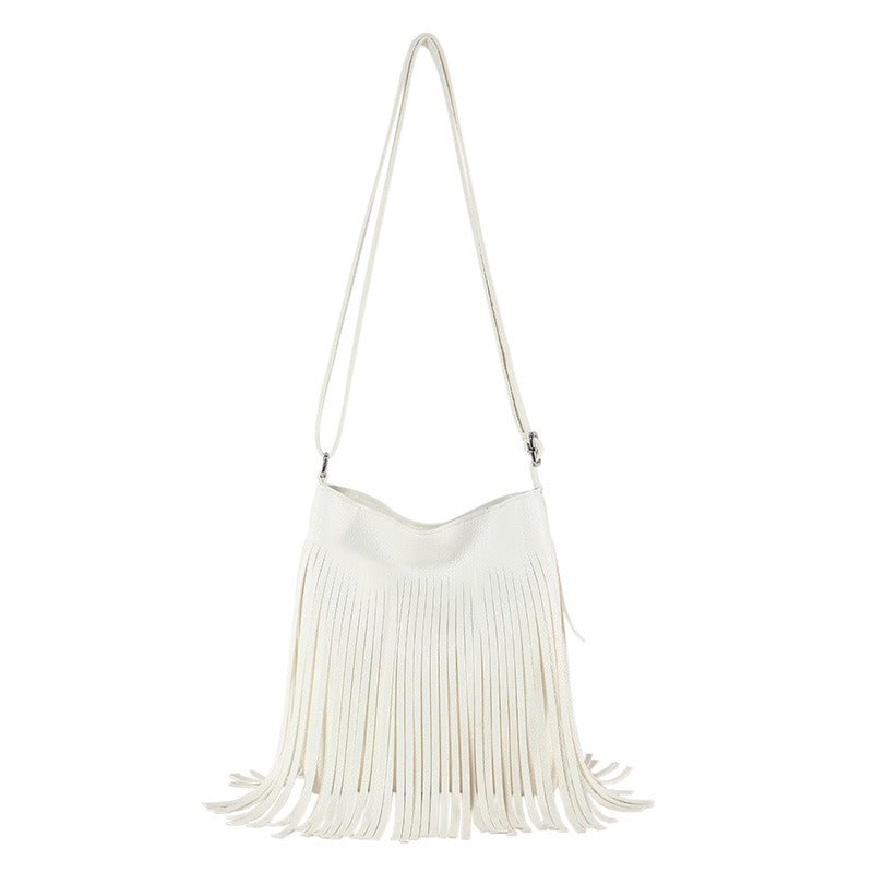 Wholesale Tassel Bucket PU Fashion Crossbody Bag