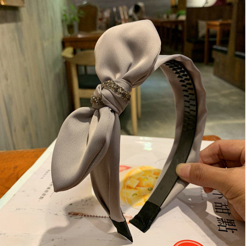 Wholesale Spring New Wide Edge Cute Bow Fabric Headband