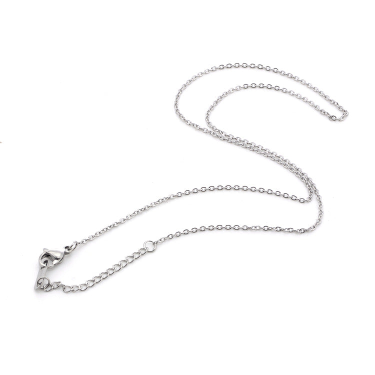 Wholesale Stainless Steel Flat Cross Chain O Chain Necklace
