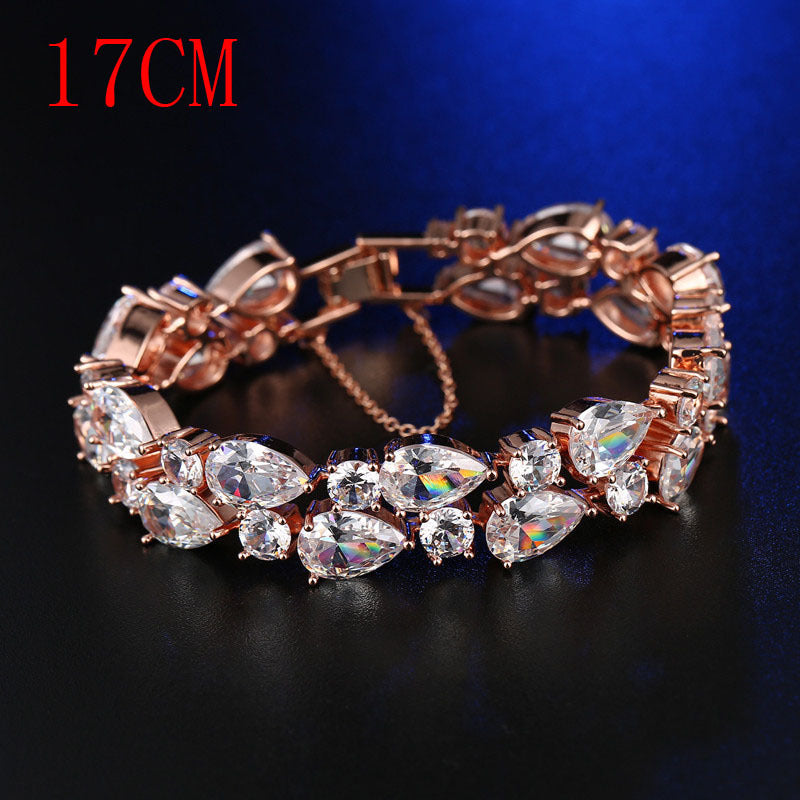 Wholesale Colorful Zircon Colorful Rose Gold Bracelet