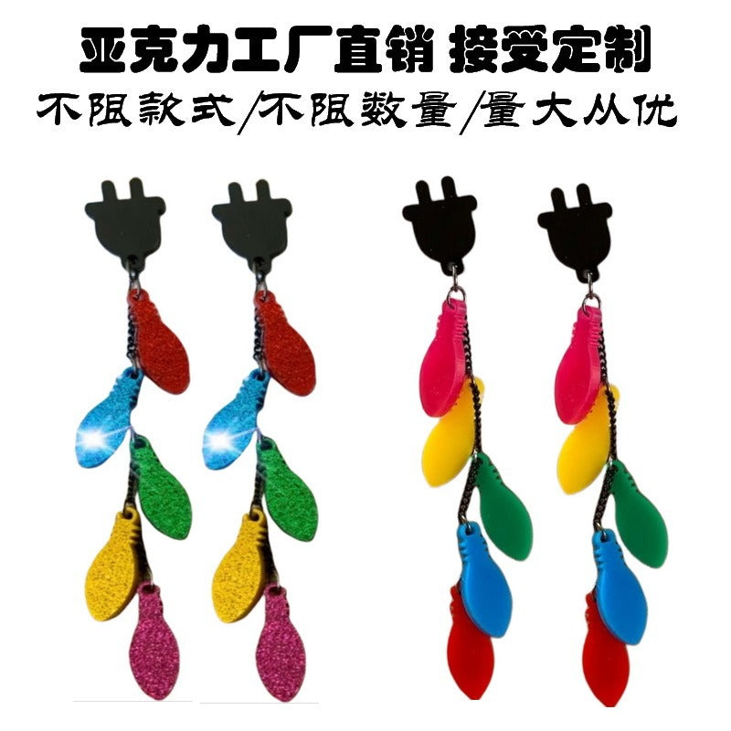 Wholesale Acrylic Love Valentine's Day Series Peach Heart Palm Hug Simple Retro Temperament Earrings