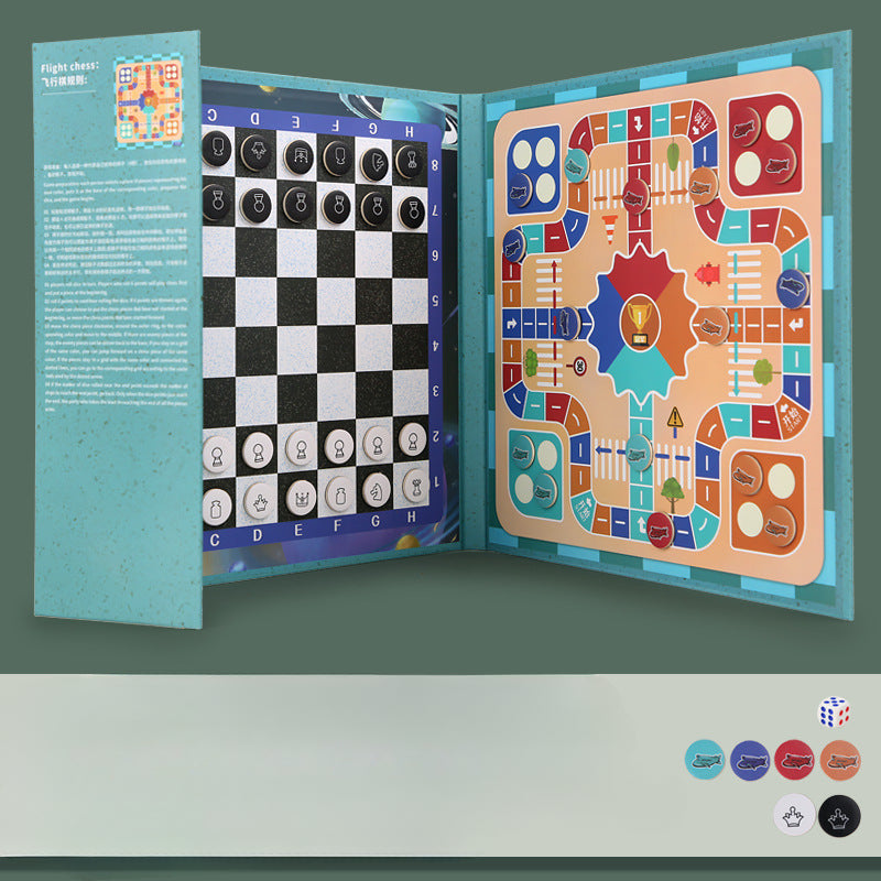 Wholesale Bookclip Style Magnetic Multifunctional Game Chess Flying Chess Chess Gobang