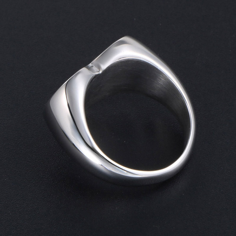 Wholesale Non-fading heart-shaped titanium steel ring