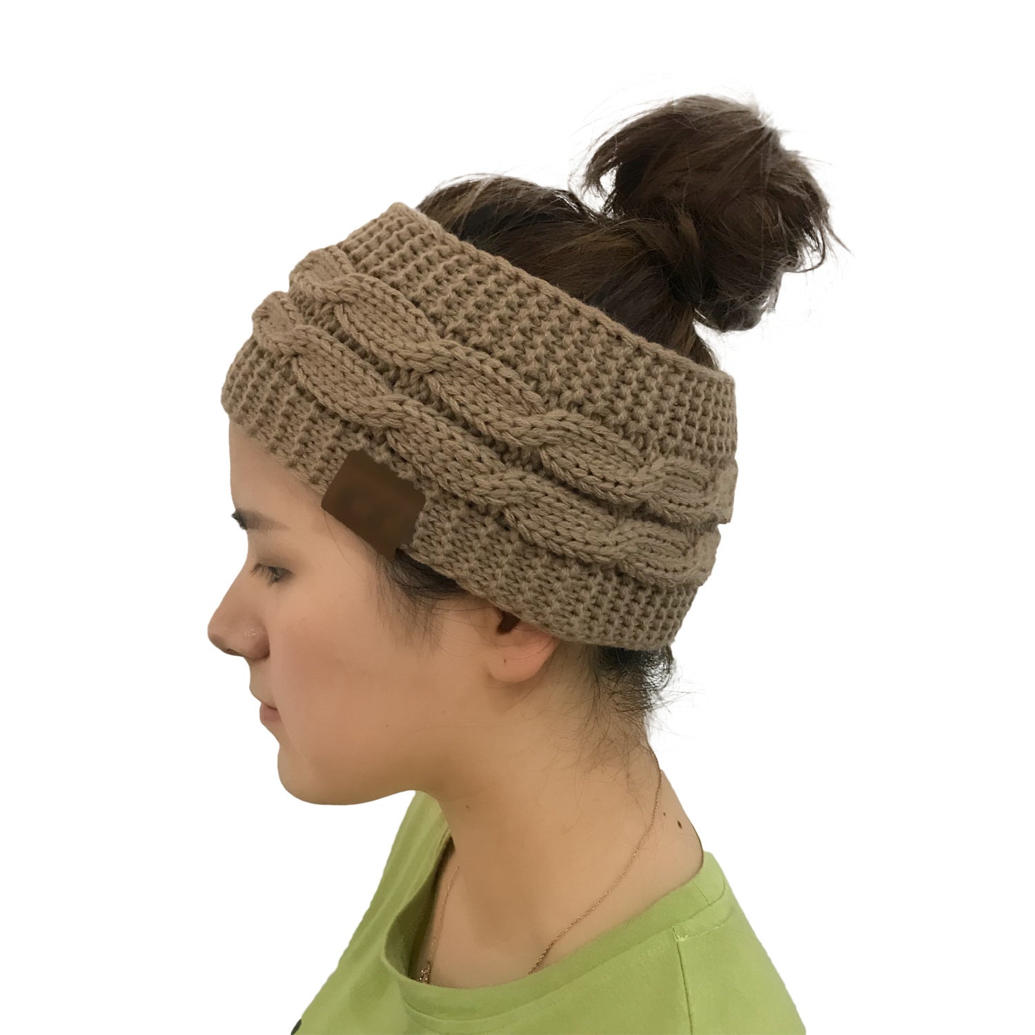Wholesale Dot Yarn Color Dot Knitted Twist Headband Empty Top Wool Hat