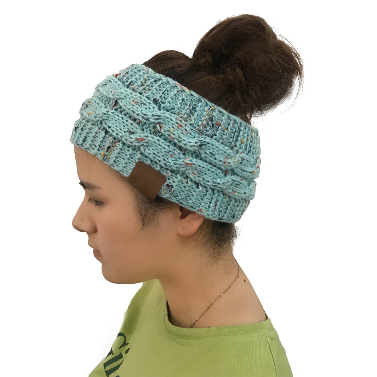 Wholesale Dot Yarn Color Dot Knitted Twist Headband Empty Top Wool Hat