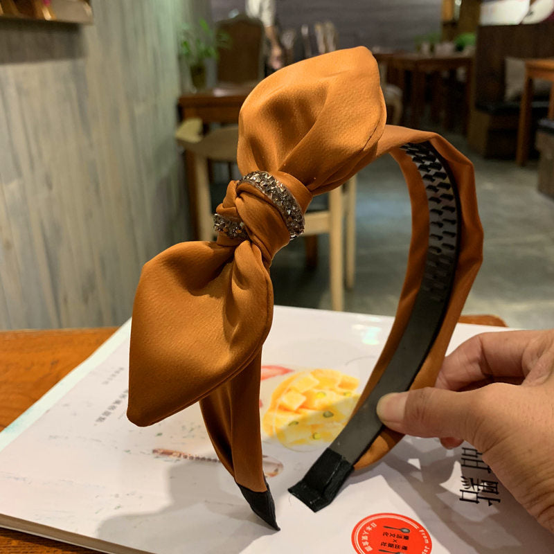 Wholesale Spring New Wide Edge Cute Bow Fabric Headband