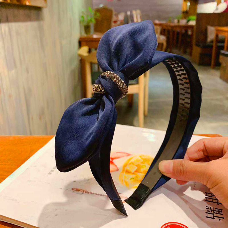 Wholesale Spring New Wide Edge Cute Bow Fabric Headband