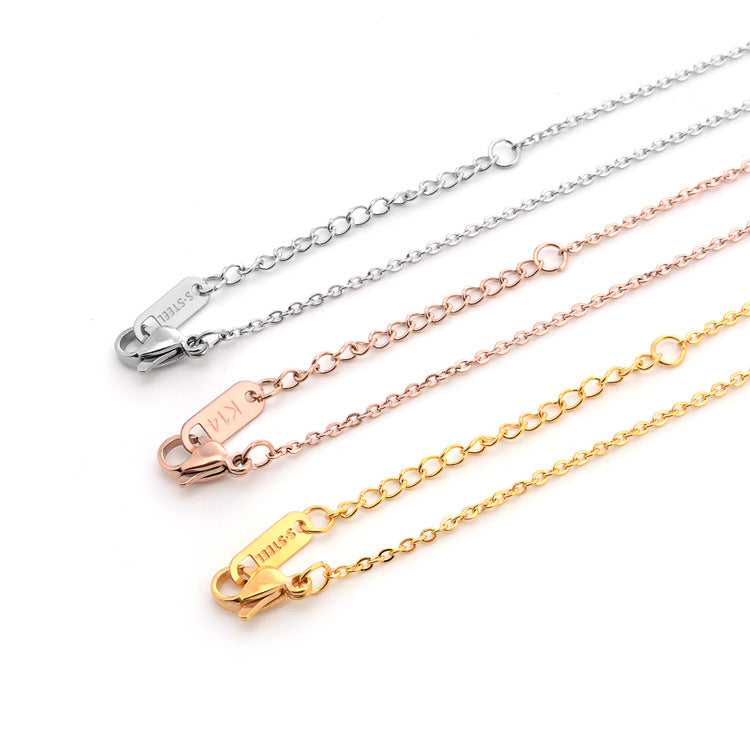 Wholesale Stainless Steel Flat Cross Chain O Chain Necklace