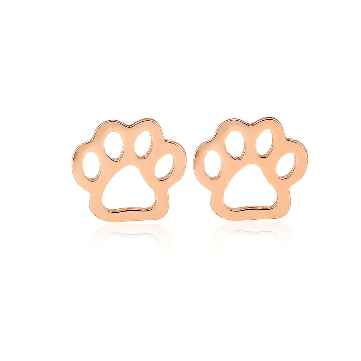 Wholesale Hollow Dog Paw Cat Paw Earrings
