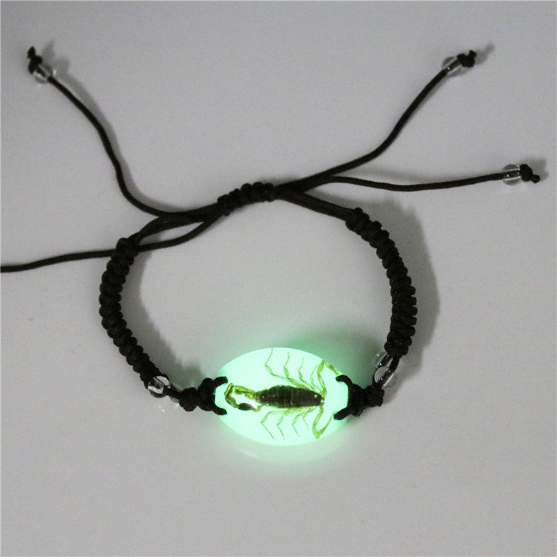 Wholesale 12PCS Luminous Insect Amber Braided Bracelet