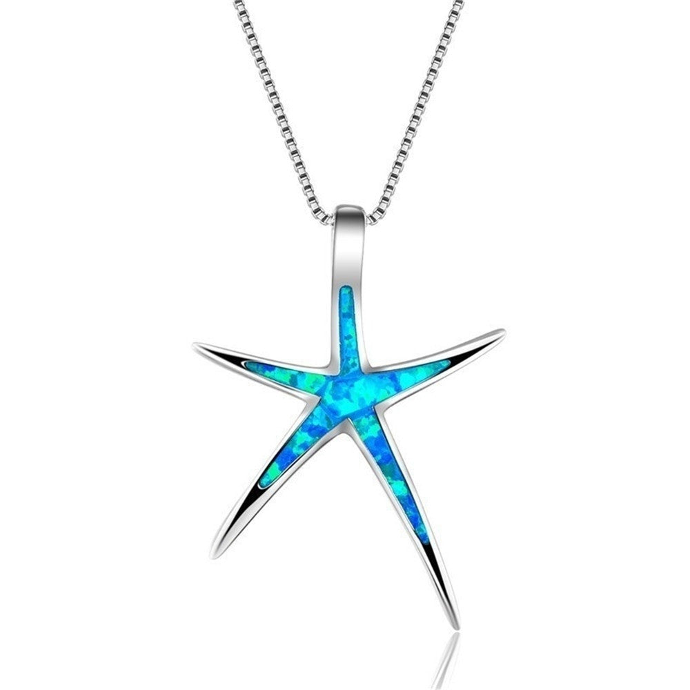 Wholesale Opal Pentagram Pendant Necklace