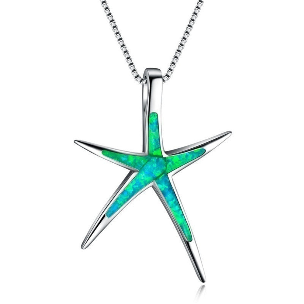 Wholesale Opal Pentagram Pendant Necklace