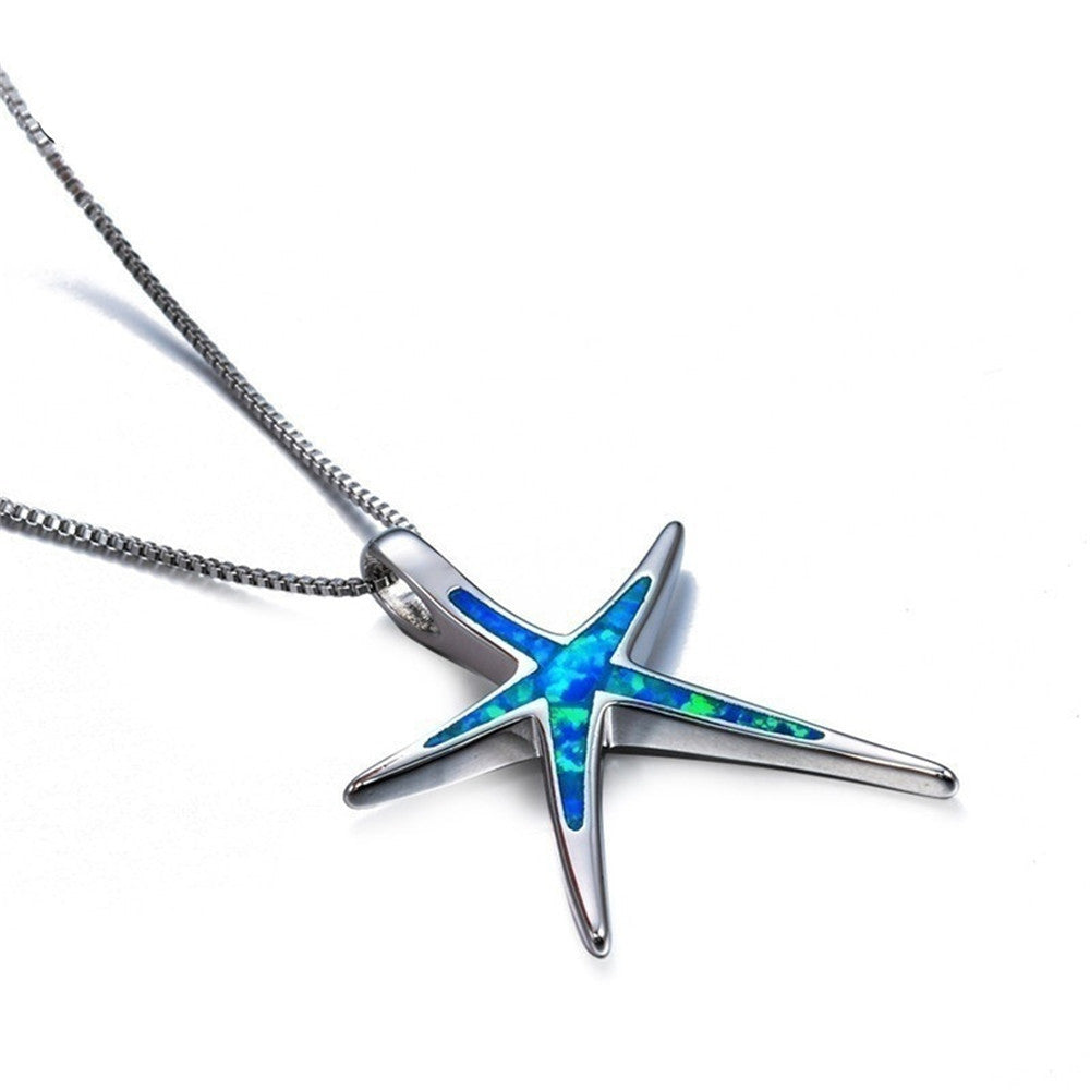 Wholesale Opal Pentagram Pendant Necklace