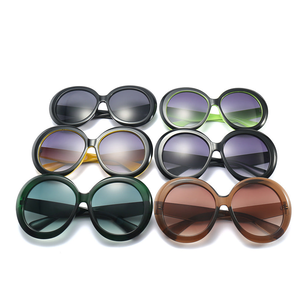 Wholesale Round large frame fashion street style personality trend Sunglasses